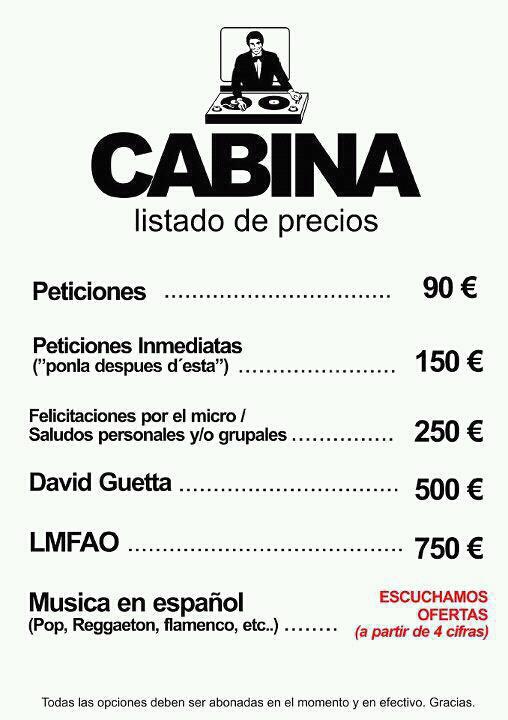 peticiones en cabina de dj