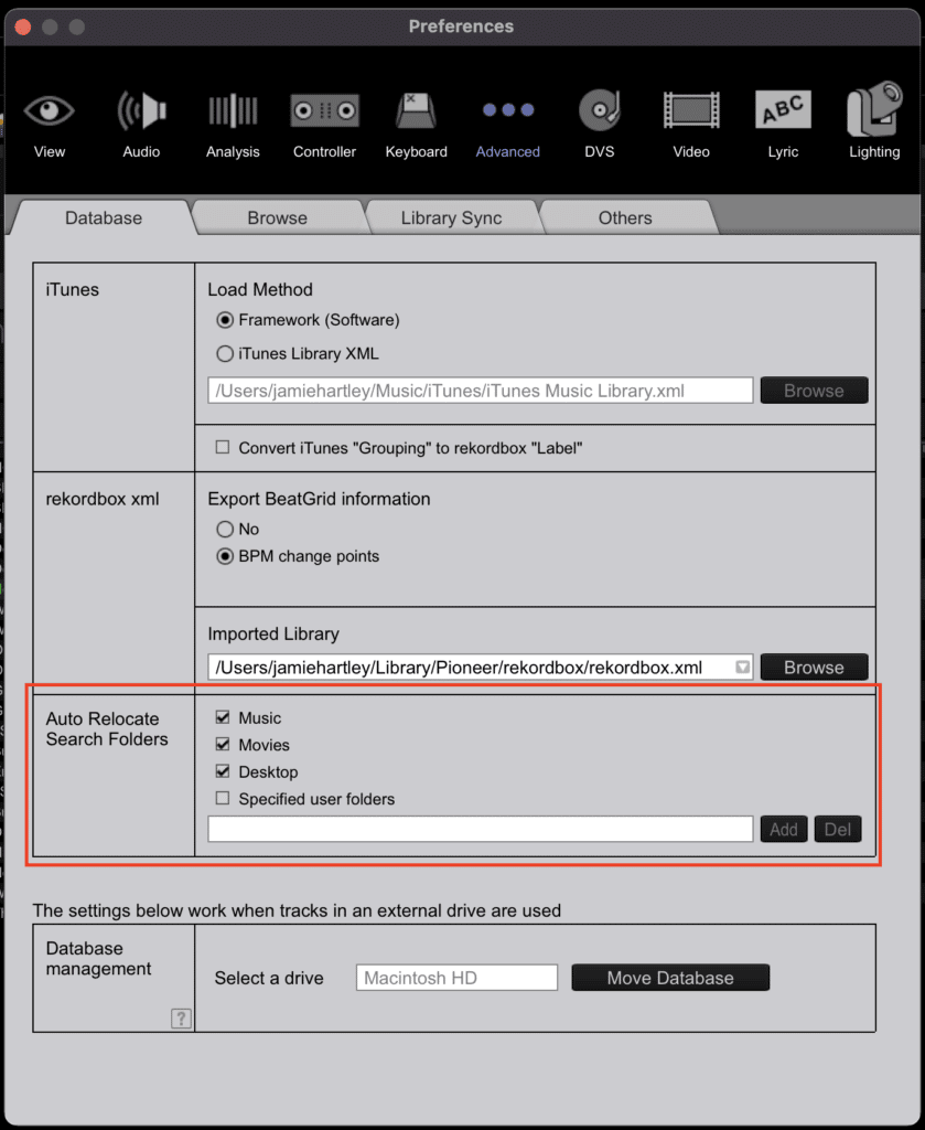 Reubicación automática de los archivos que faltan