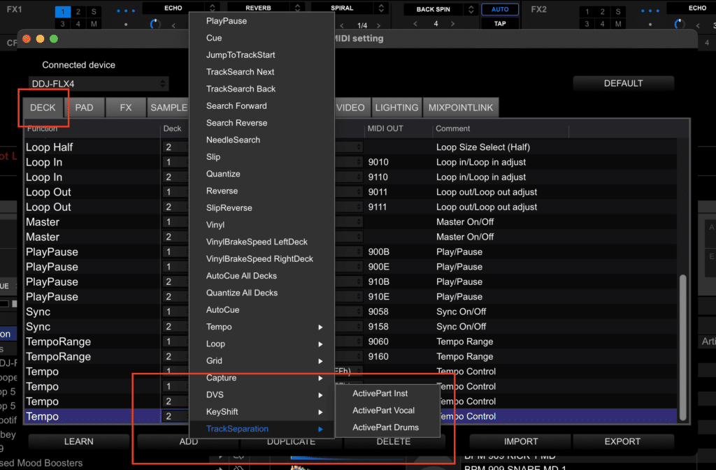 rekordbox stems midi